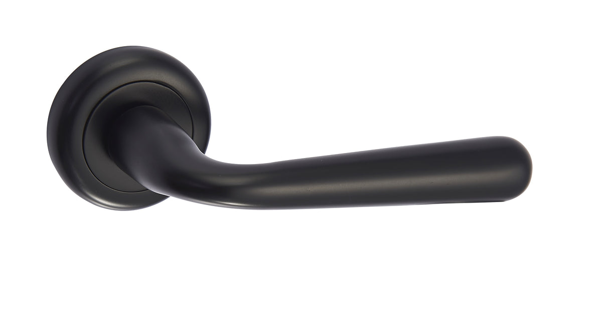 Infinity Line Lea Kle B00 Black - Türgriff auf runder Rosette
