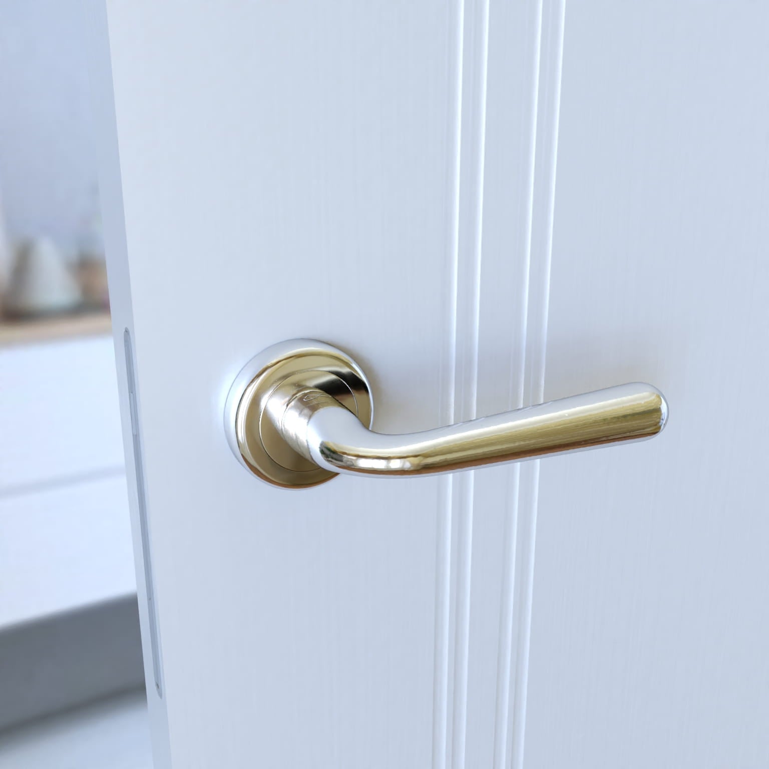 Infinity Line Lea Kle 700 Chrom - Türgriff auf runder Rosette