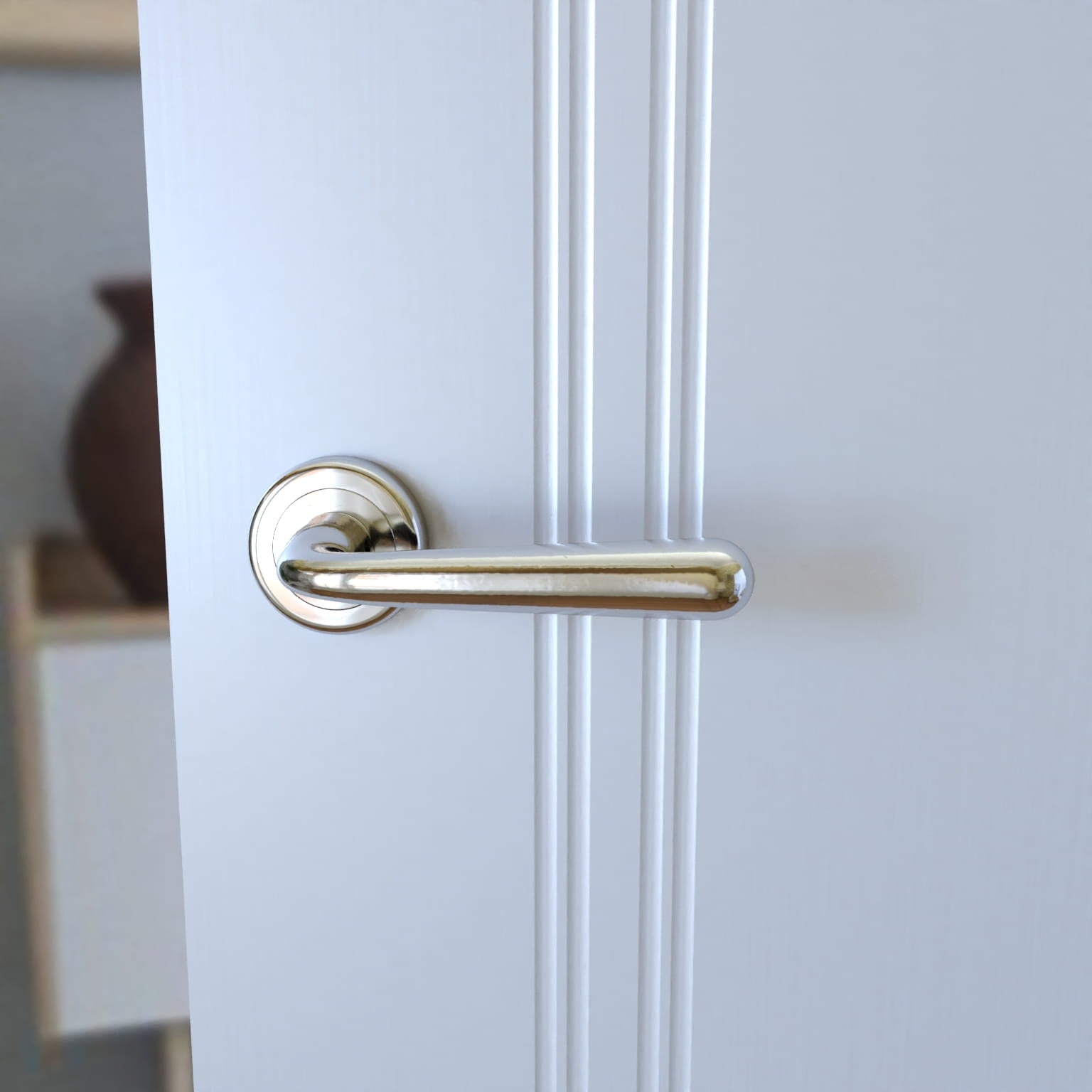 Infinity Line Lea Kle 700 Chrom - Türgriff auf runder Rosette