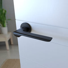 Infinity Line Linea SLIM Schwarz WEDGE S O B00 - Türgriff auf runder Rosette