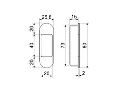 RK handle. MUS.SALO - matte nickel