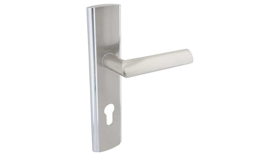 MATI nickel chrome K+K - External Door Handle on a Backplate