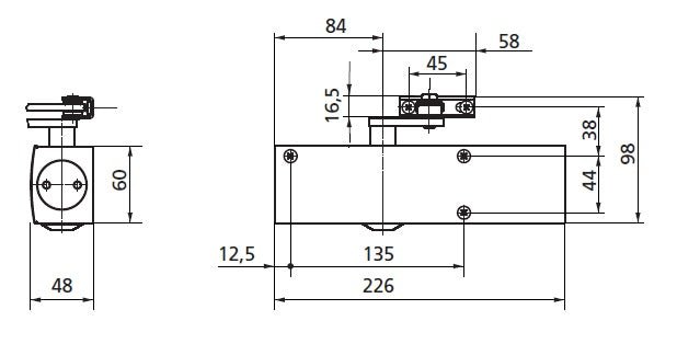 Geze TS 2000 V BC Brown - Türschließer mit Arm