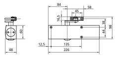 Geze TS 2000 NV Black - Türschließer mit Arm