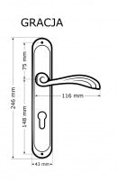 Gracja Patina - Gable Door Handle