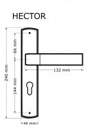 Hector Nickel Chrom - Langschild-Türgriff
