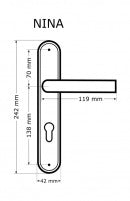 Nina Nickel Chrome - Door Handle on a Backplate