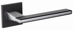 Infinity Line Nicola KNIC S B00/M700 Schwarz/Chrom-Matt - Türgriff auf quadratischer Rosette