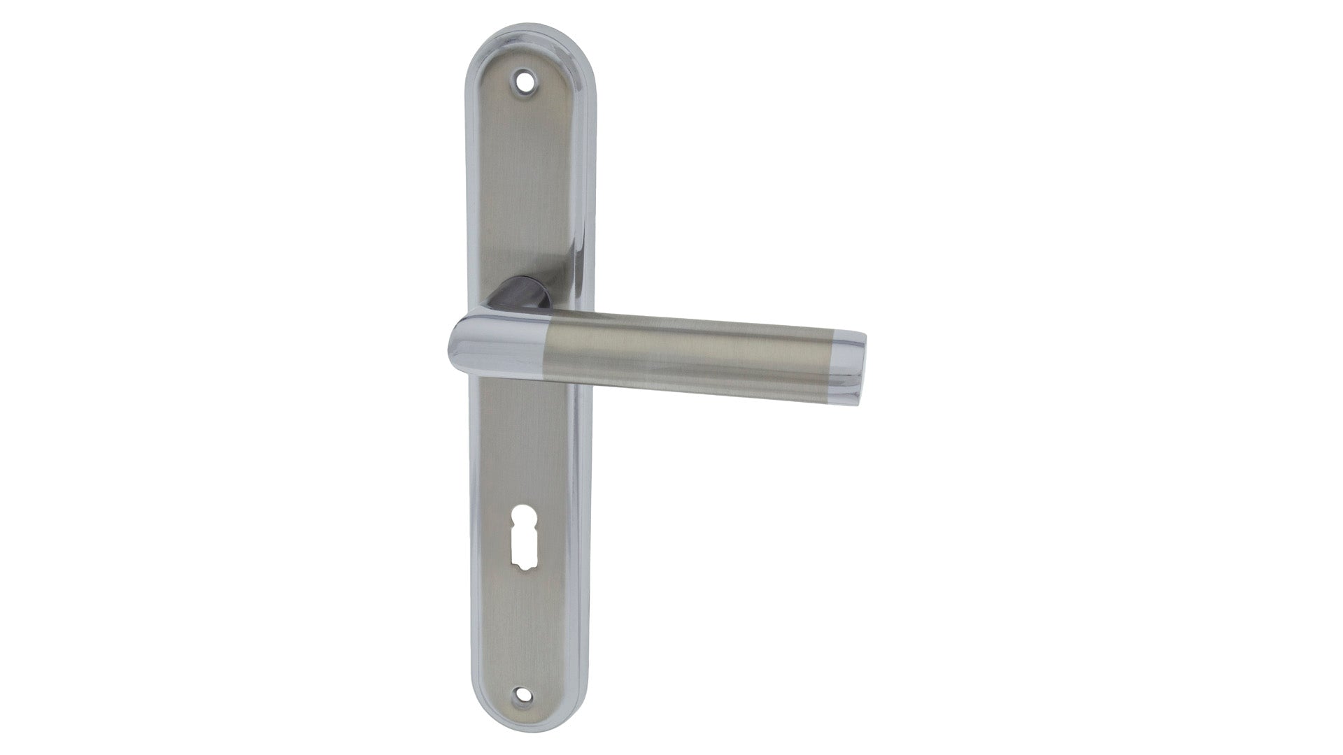Nina Nickel Chrome - Door Handle on a Backplate