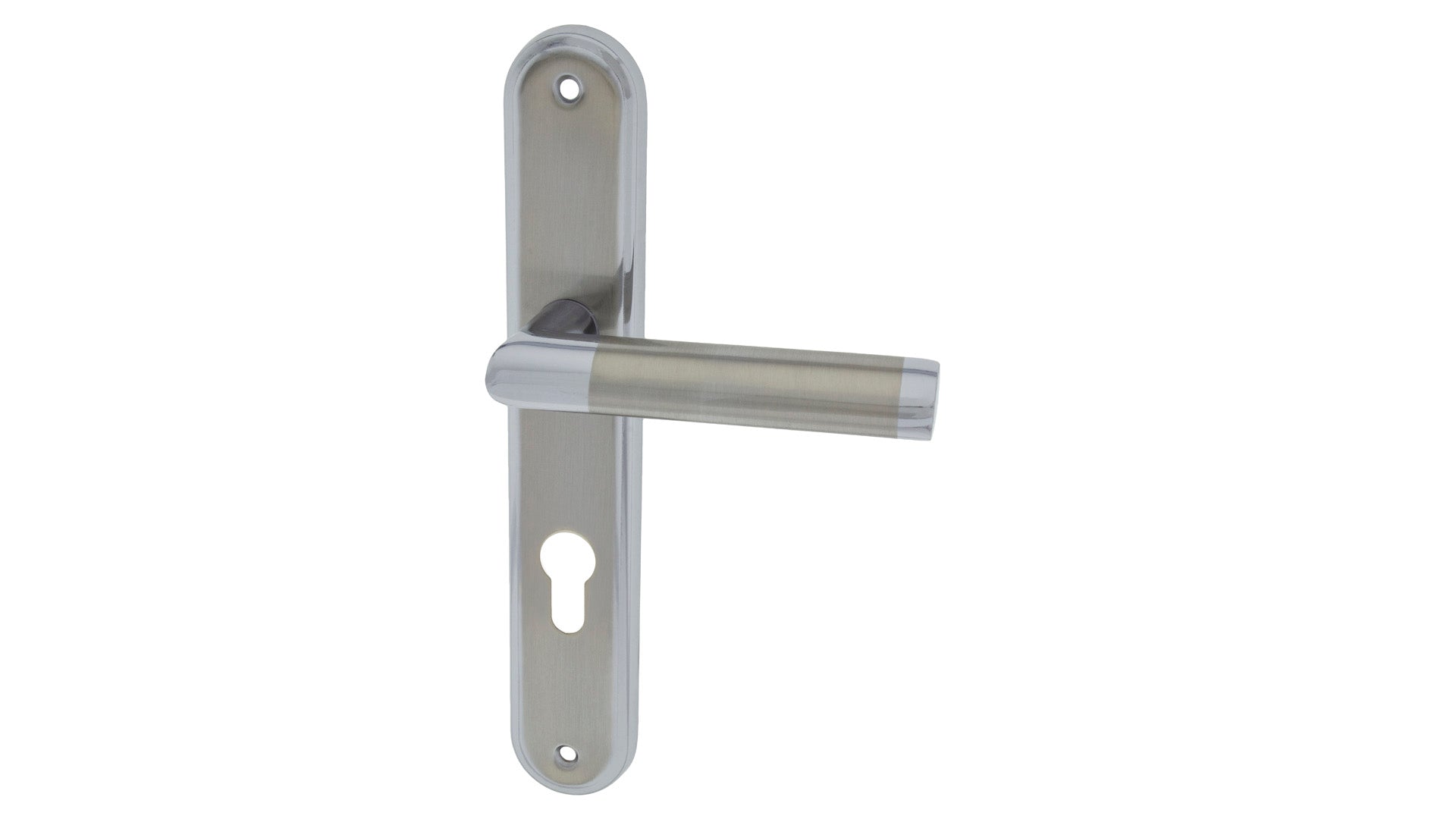 Nina Nickel Chrome - Door Handle on a Backplate