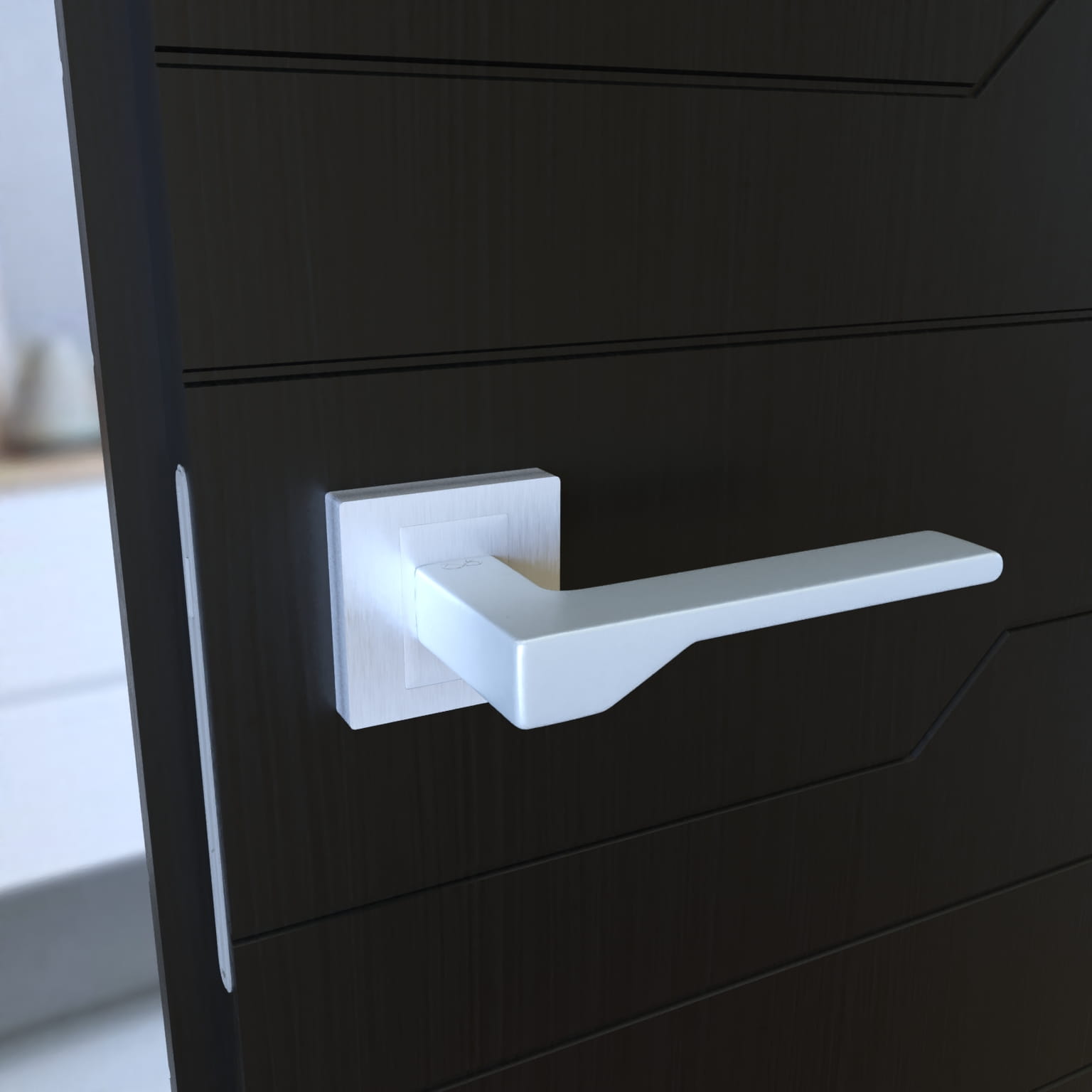 Infinity Line New KNV M700 Chrome Matt - Türgriff auf quadratischer Rosette