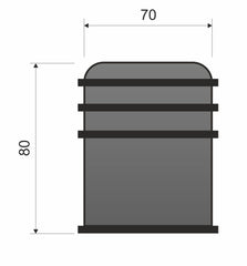 Infinity -Linie Türstopper ODB long b00 schwarz