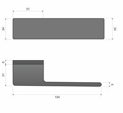 Infinity Line Polo KPOL matt chrom M700 - Türgriff auf quadratischer Rosette