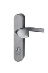 Safety Door Handle R.101.ZA.TB3 with overlay F9 - stainless steel imitation