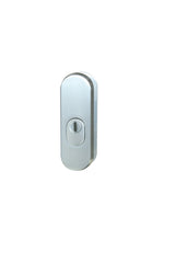 Safety rosette R.103.ZA with overlay F9 - stainless steel imitation