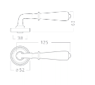 Romantik R - matt nickel - Door Handle on a Round Rose