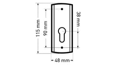 MATI nickel chrome K+K - External Door Handle on a Backplate
