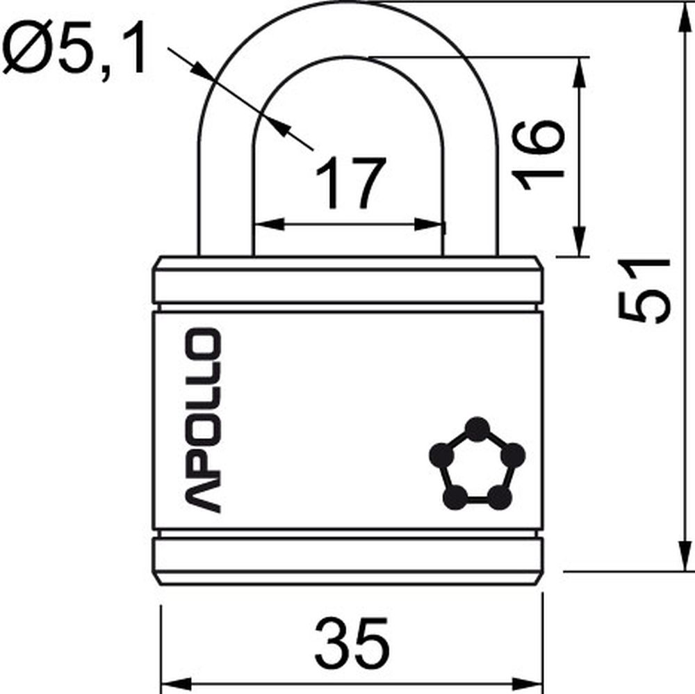 Richter Czech Padlock APOLLO.35 - schwarz