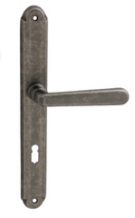 Door Handle on a Backplate ALT Wien - Antique Gray