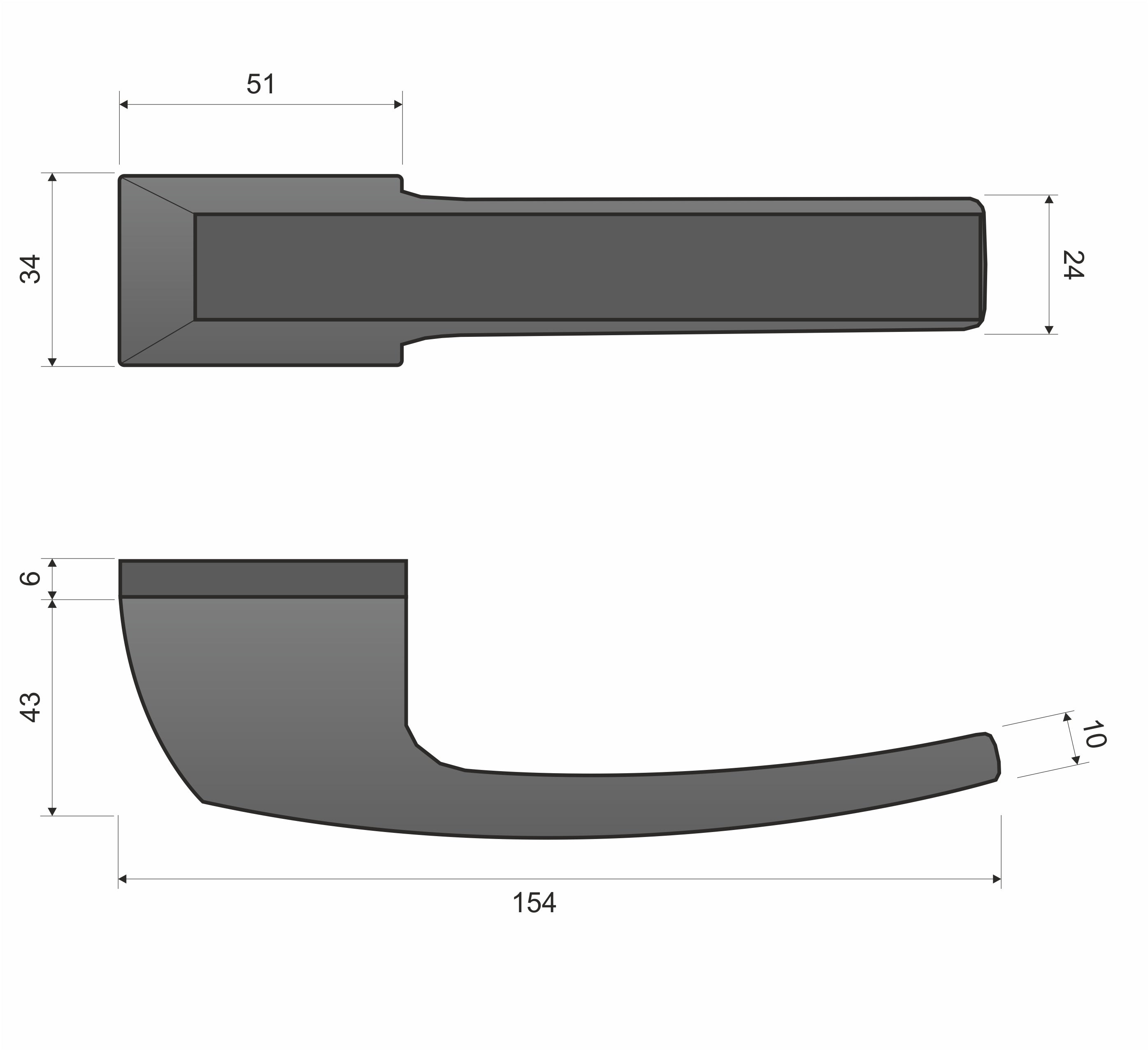 Infinity Line Spectra KSPC Mattt Chrome M700 - Türgriff auf Rosette