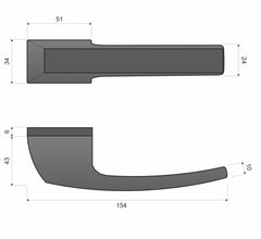 Infinity Line Spectra KSPC Mattt Chrome M700 - Türgriff auf Rosette