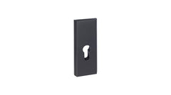 THEO Black K+G -External Door Handle on a Backplate