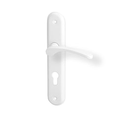 Viola door  - Door Handle on a Backplate - white