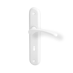 Viola door  - Door Handle on a Backplate - white