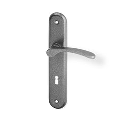 Viola Shield Door Handle - patina