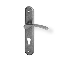 Viola Shield Door Handle - patina