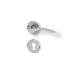 Viola - R silver, Door Handle on a Round Rose