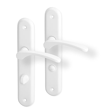 Viola door  - Door Handle on a Backplate - white