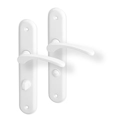 Viola door  - Door Handle on a Backplate - white