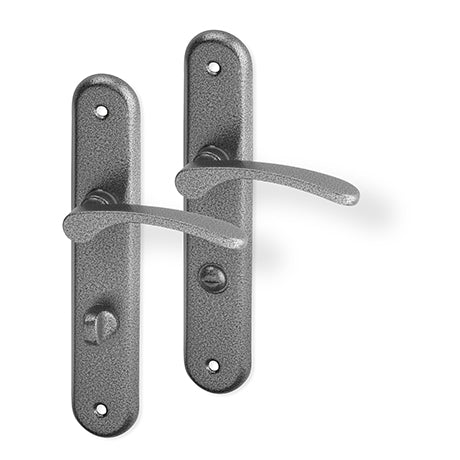 Viola Shield Door Handle - patina