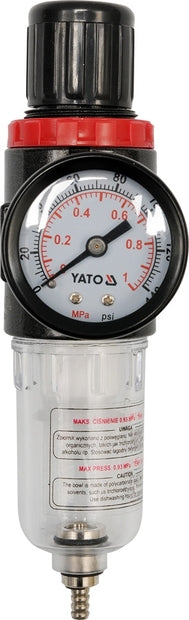 Air pressure regulator 1/4", max. 0.93MPa, with filter (15ccm)