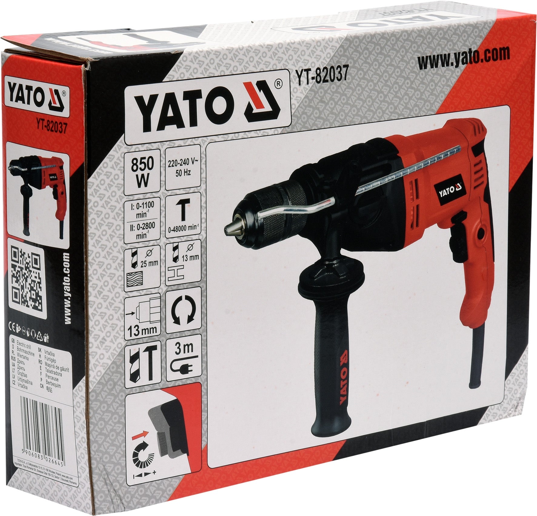 Impact drill 850 W, 2 speeds