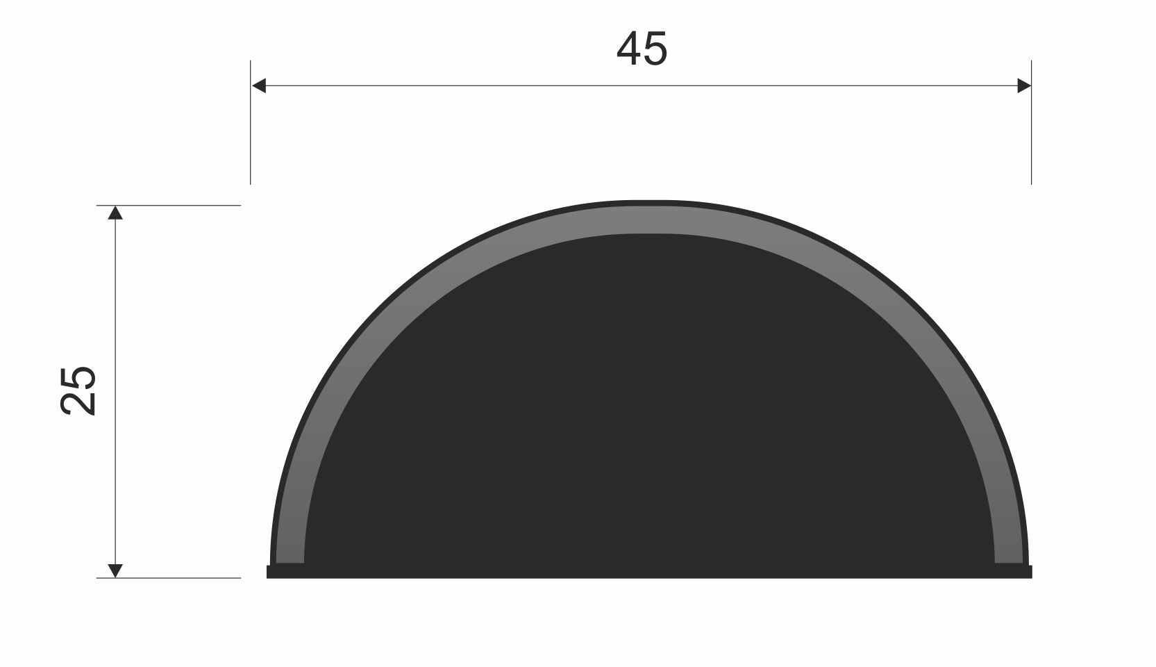 Kugel-Türstopper ODB B00 schwarz zum Anschrauben